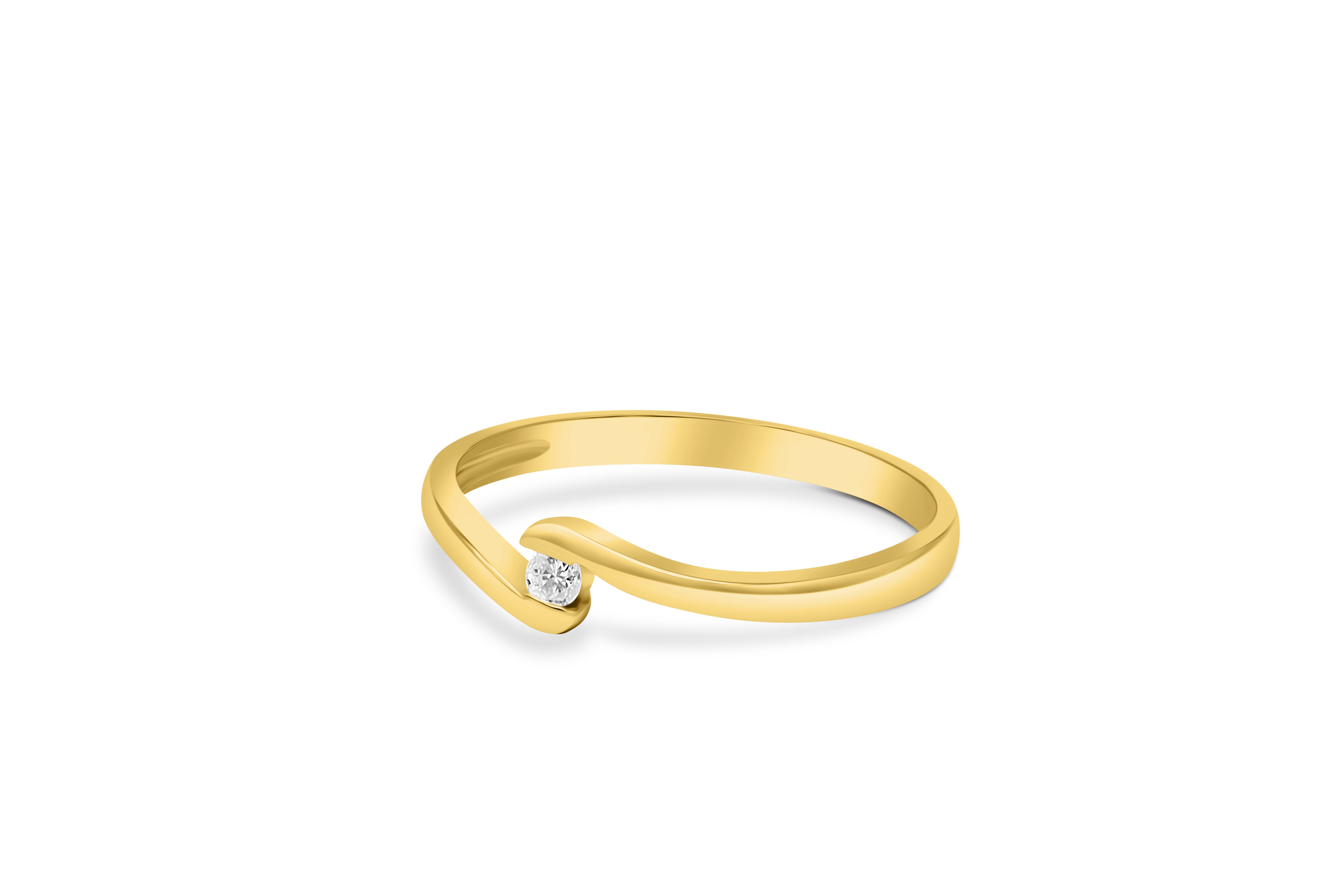 Ring outlet Diamant 375er Gelbgold Gr.18